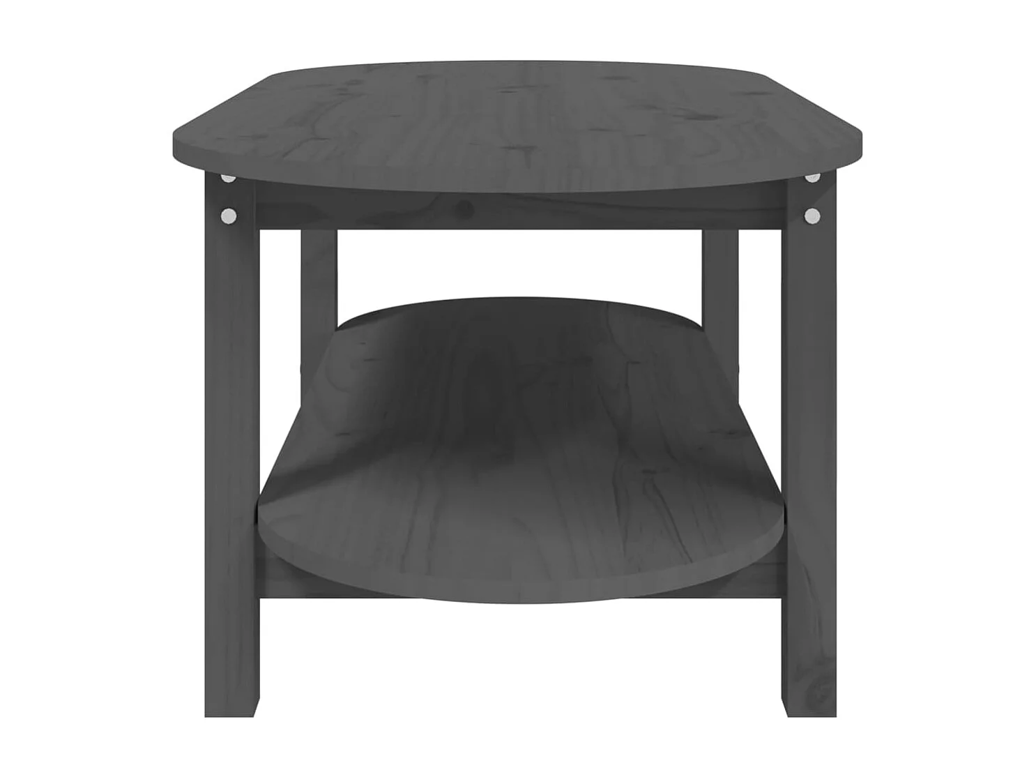 Table basse Gris 110x55x45 cm Bois massif de pin