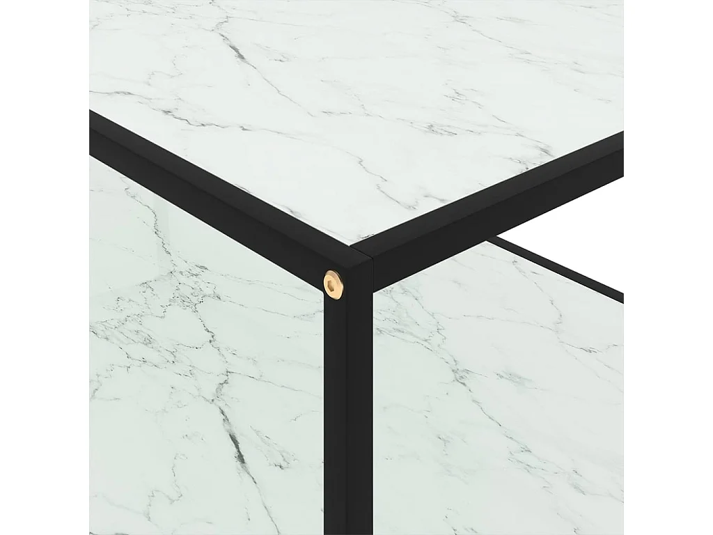 Table basse Blanc 120x60x35 cm Verre trempé