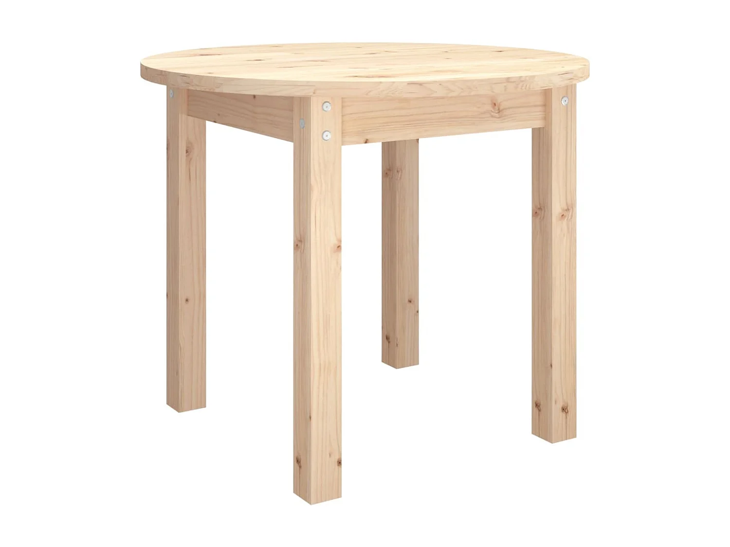 Tavolino da Salotto Ø 55x45 cm in Legno Massello di Pino
