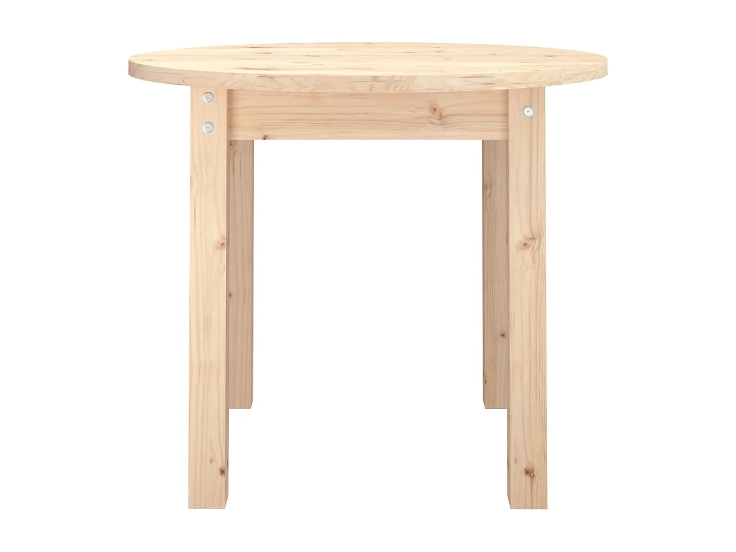 Tavolino da Salotto Ø 55x45 cm in Legno Massello di Pino