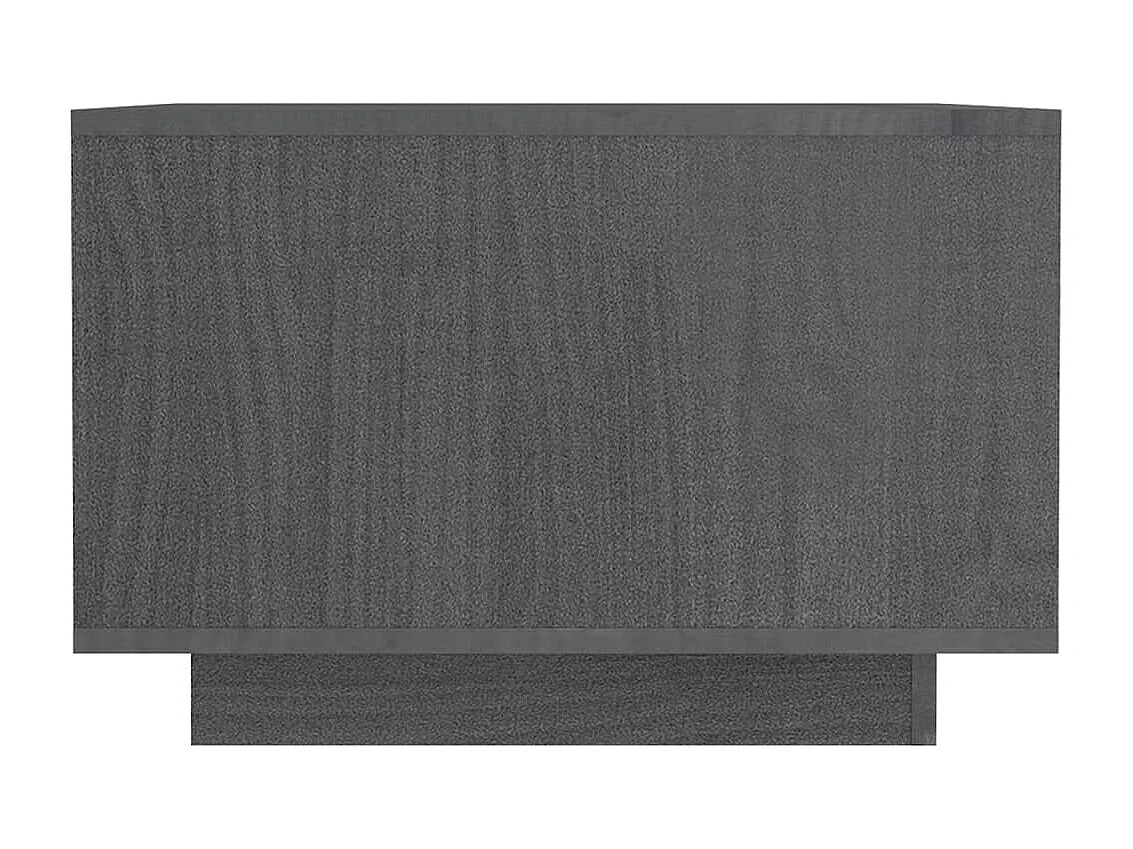 Table basse gris 50x50x33,5 cm bois de pin massif