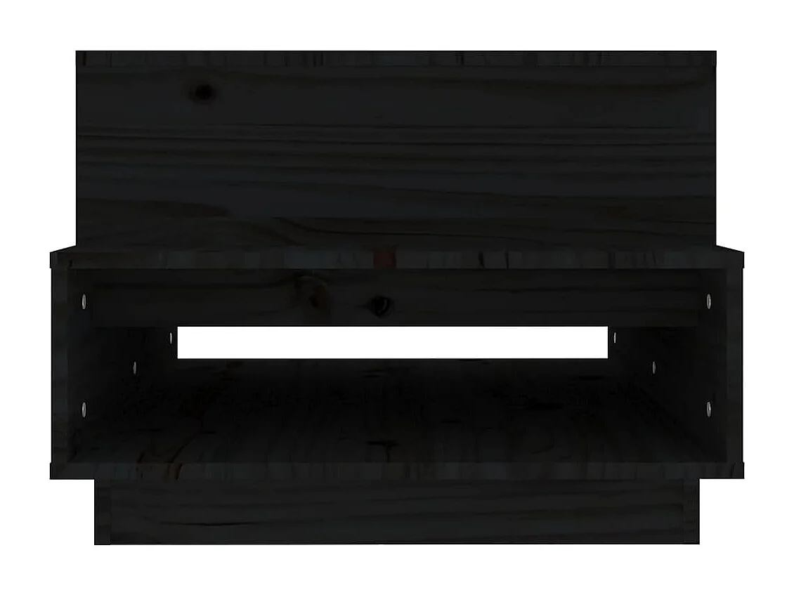 Mesa de centro 80x55x40,5 cm madeira de pinho maciça preto