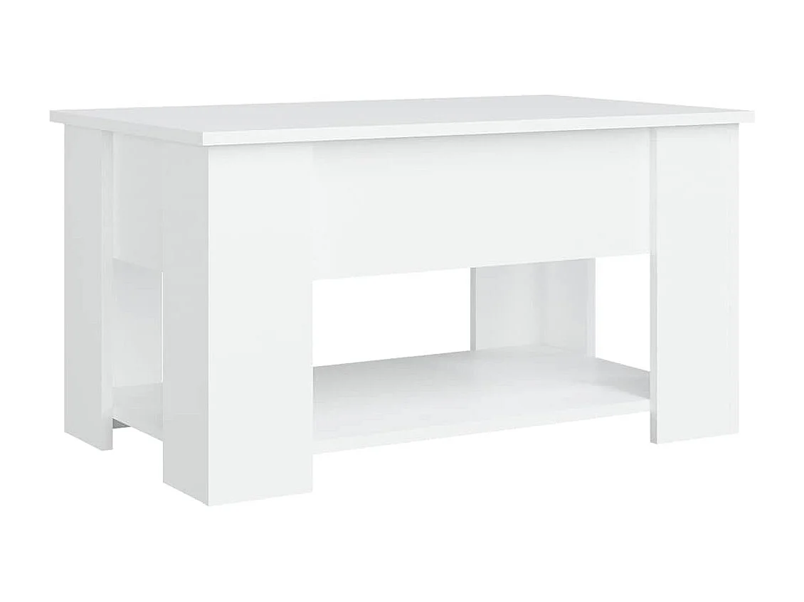 Mesa de centro madera de ingeniería blanco 79x49x41 cm