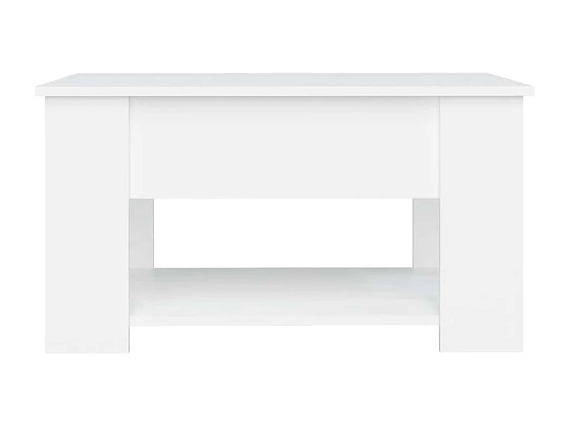 Mesa de centro madera de ingeniería blanco 79x49x41 cm