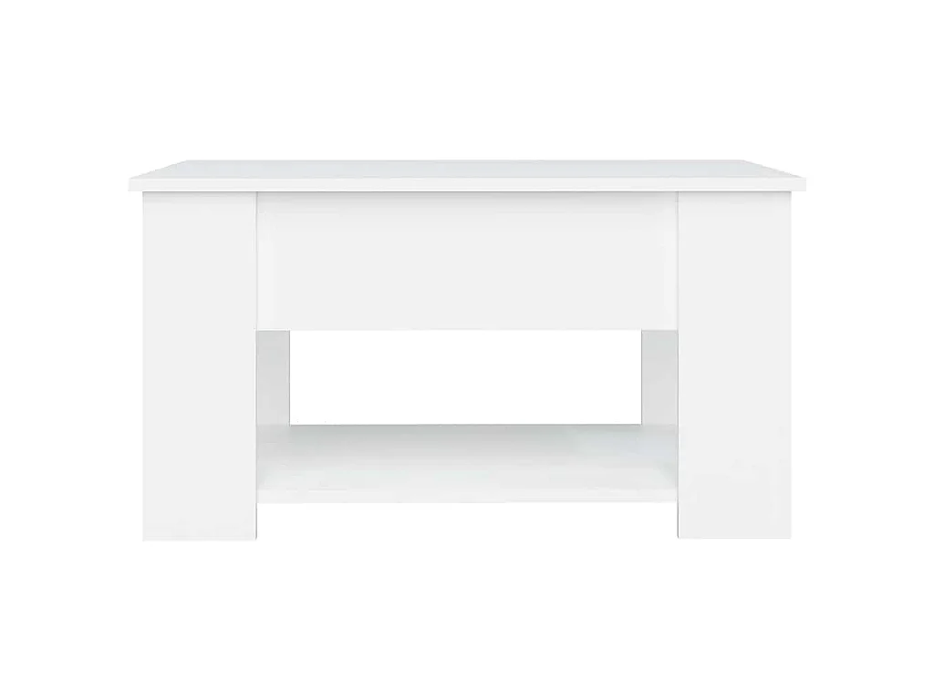 Table basse blanc 79x49x41 cm bois d'ingénierie