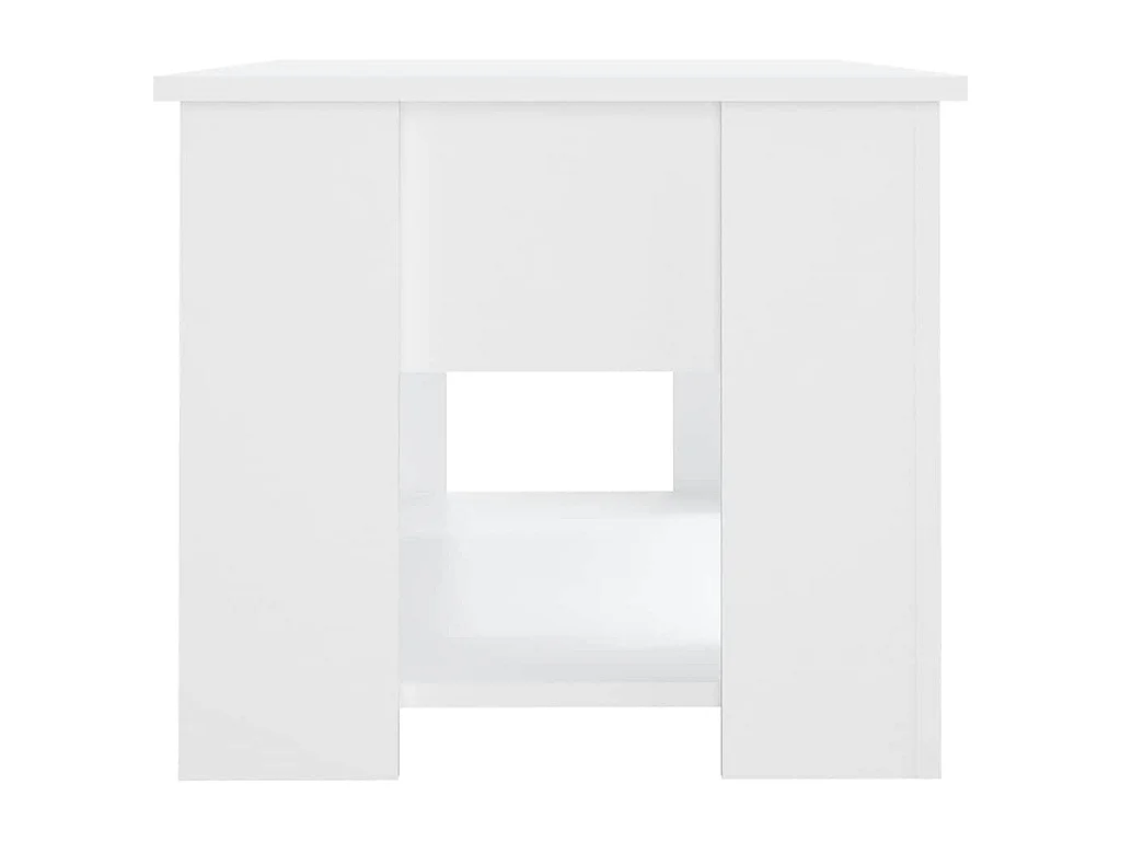Table basse blanc 79x49x41 cm bois d'ingénierie