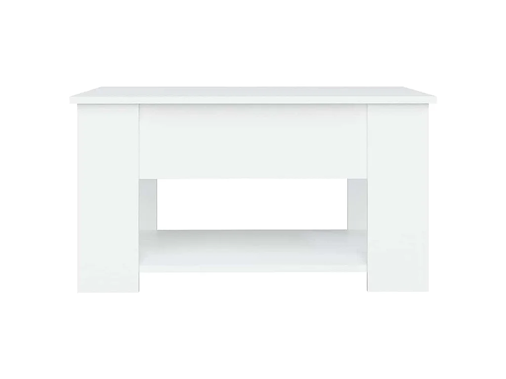 Salontafel 79x49x41 cm bewerkt hout wit