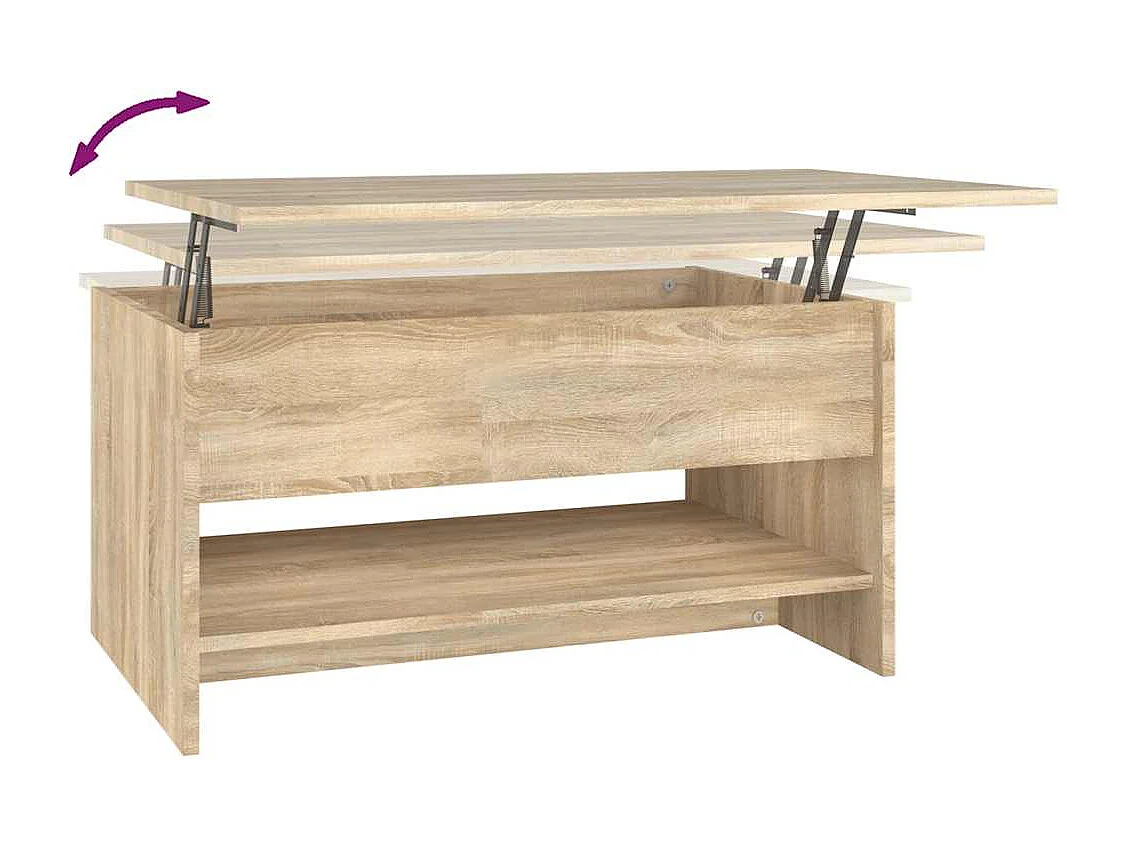 Table basse Chêne sonoma 80x50x40 cm Bois d'ingénierie