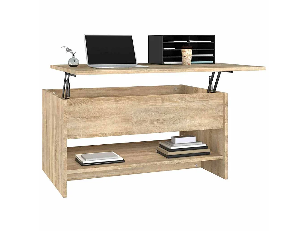 Table basse Chêne sonoma 80x50x40 cm Bois d'ingénierie