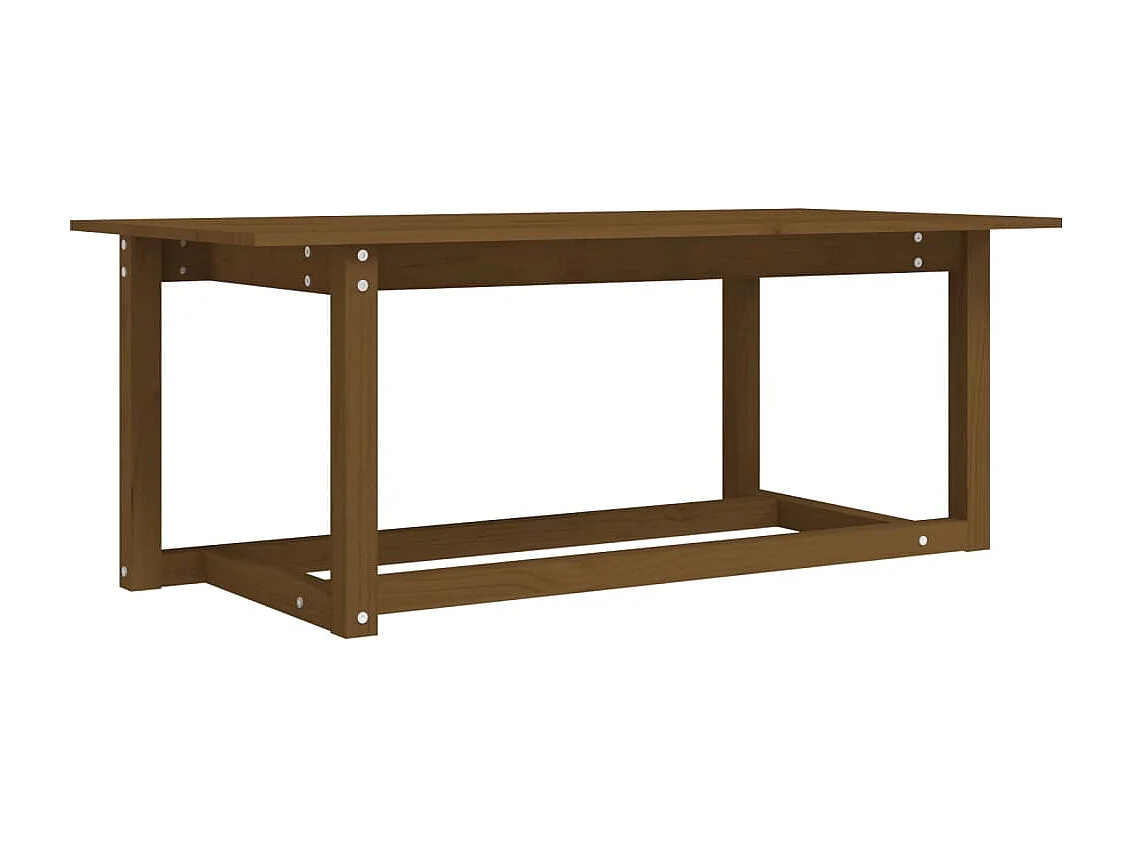 Table basse Marron miel 110x55x45 cm Bois massif de pin