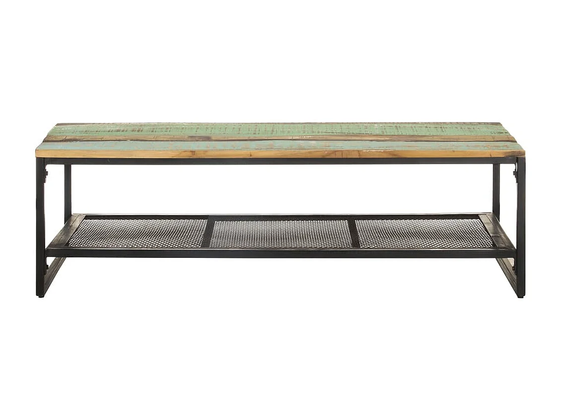 Mesa de centro 110x60x35 cm madeira recuperada maciça