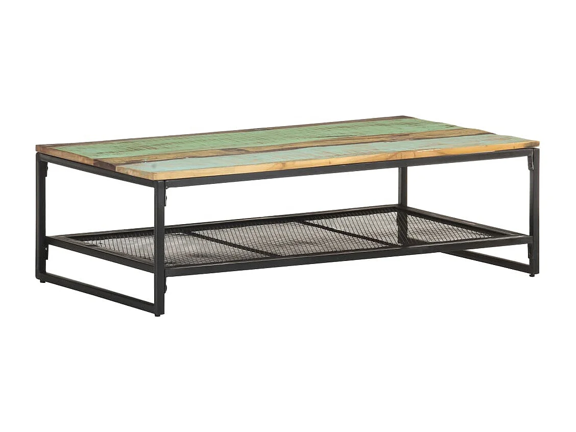 Mesa de centro 110x60x35 cm madeira recuperada maciça