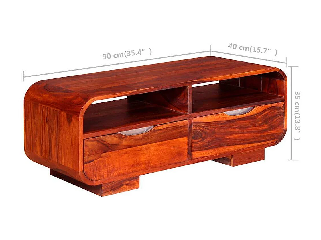 Salontafel 90x40x35 cm massief acaciahout