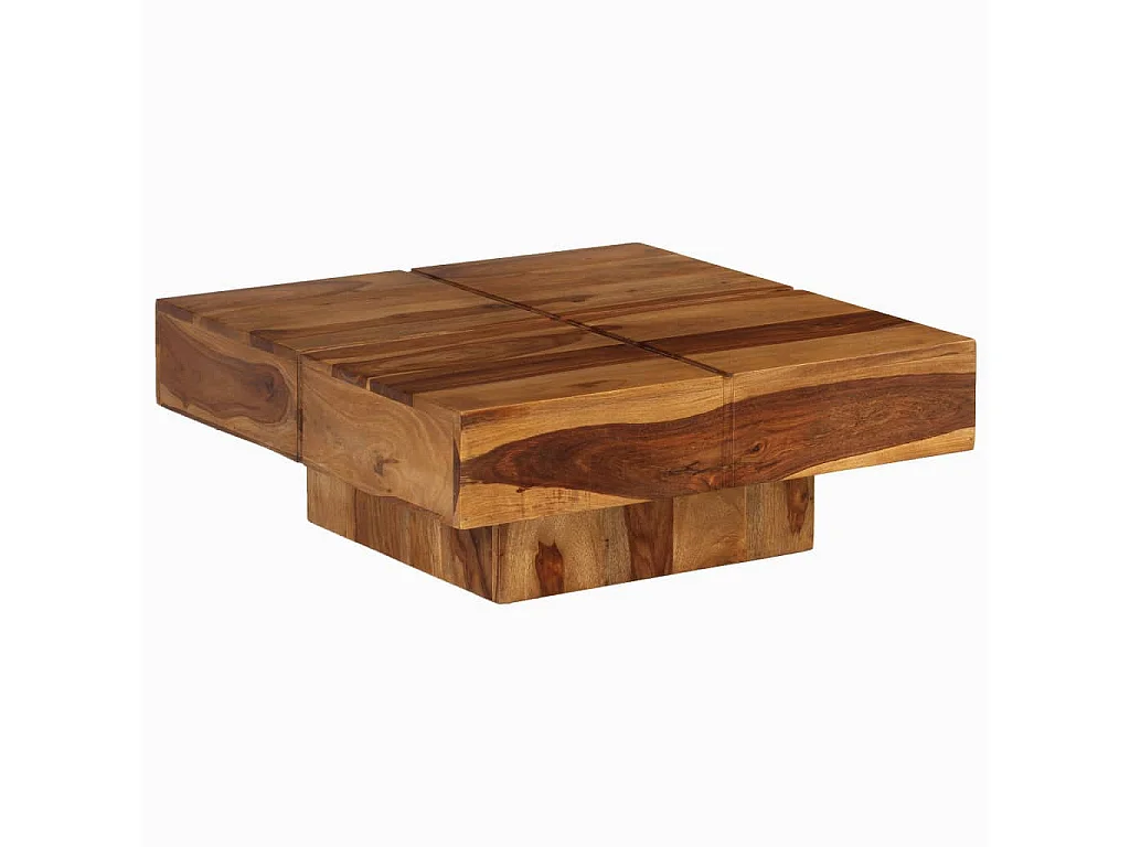 Couchtisch 80x80x30 cm Massivholz Akazie