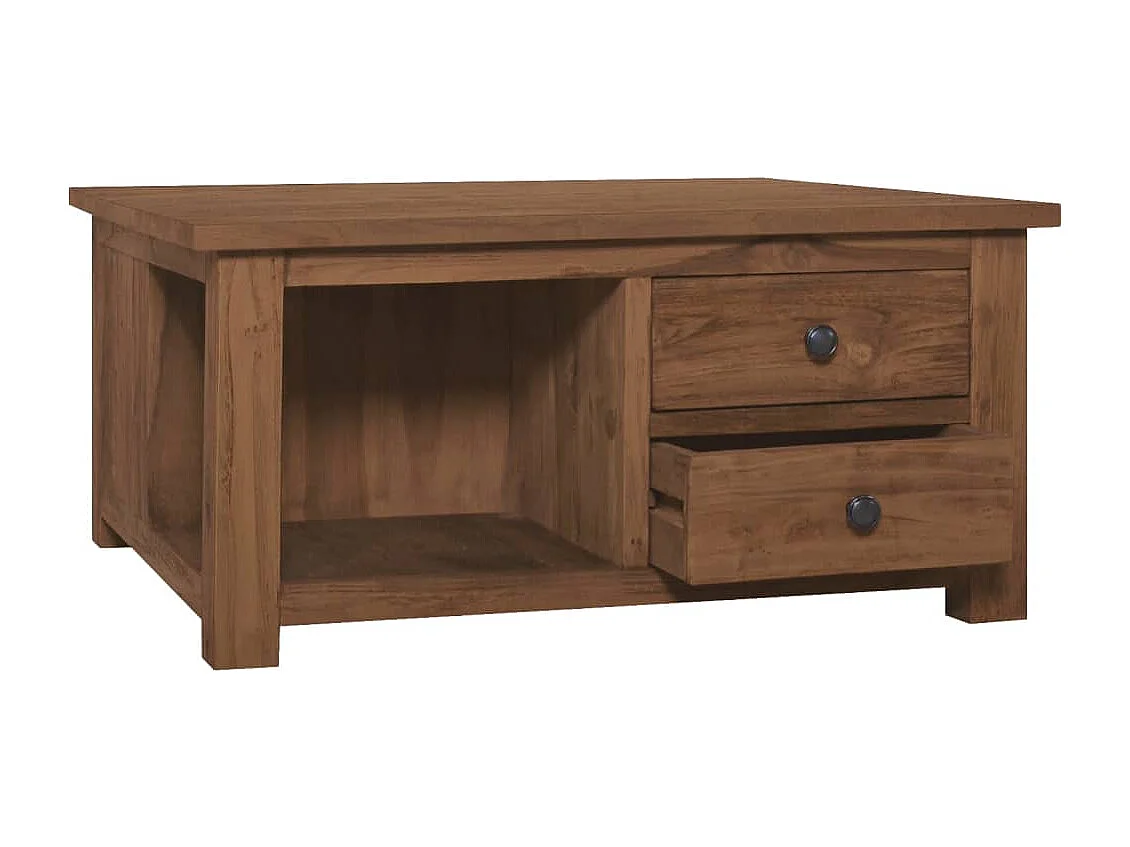 Mesa de centro 68x68x33 cm madeira de teca maciça