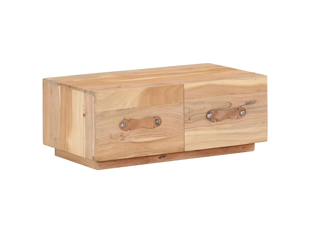 Tavolino da Salotto 90x50x35 cm in Legno Massello di Recupero