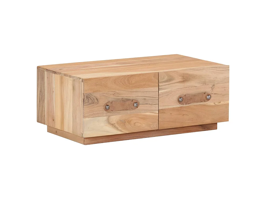 Tavolino da Salotto 90x50x35 cm in Legno Massello di Recupero