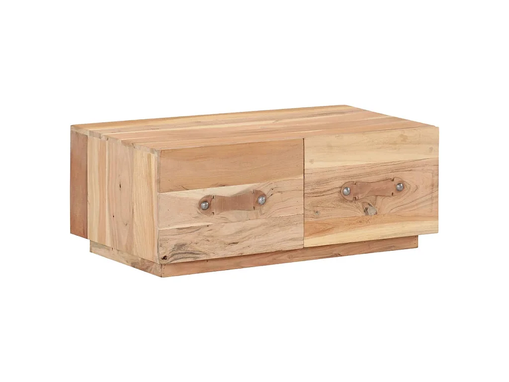 Tavolino da Salotto 90x50x35 cm in Legno Massello di Recupero