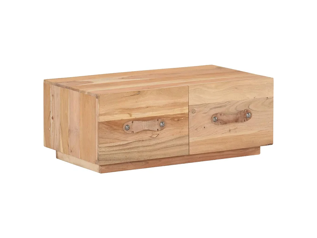 Tavolino da Salotto 90x50x35 cm in Legno Massello di Recupero