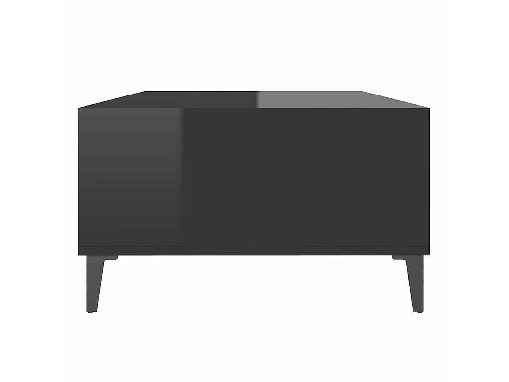 Table basse noir brillant 103,5x60x35 cm bois d'ingénierie