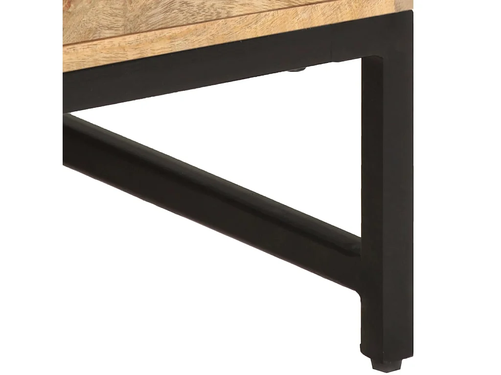 Tavolino da Salotto 67x67x45 cm in Legno Massello di Mango
