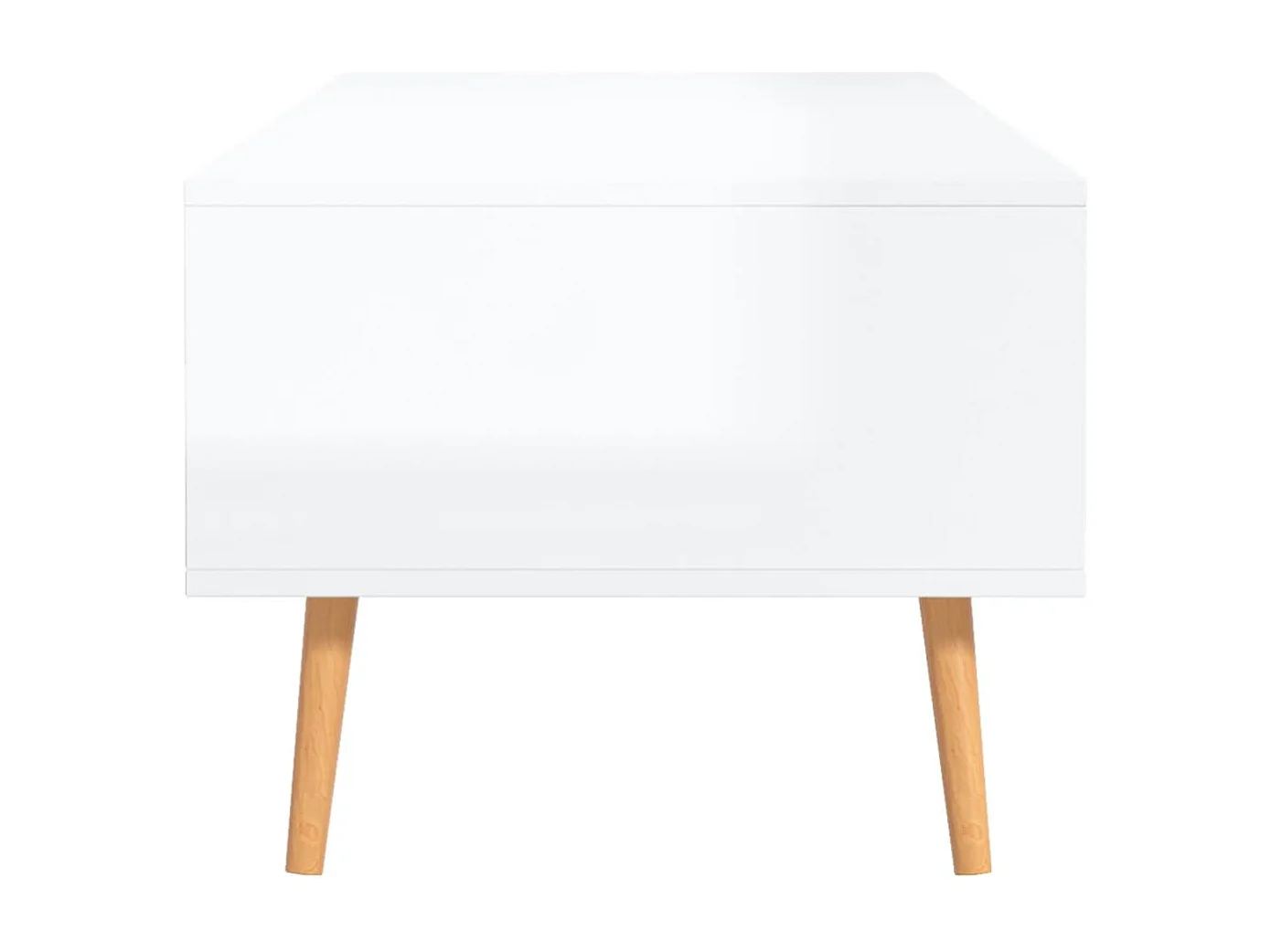 Mesa centro 100x49,5x43cm derivados de madeira branco brilhante