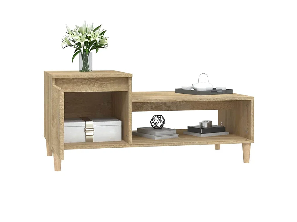 Table basse Chêne sonoma 100x50x45 cm Bois d'ingénierie