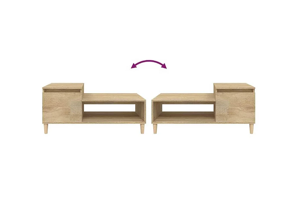 Table basse Chêne sonoma 100x50x45 cm Bois d'ingénierie