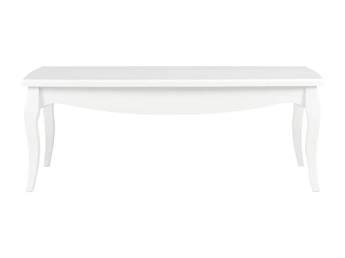 Table basse Blanc 110x60x40 cm Bois de pin massif