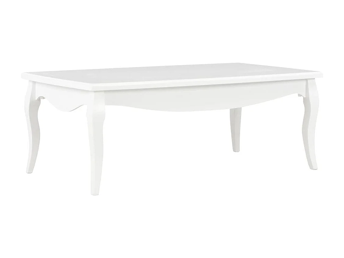 Table basse Blanc 110x60x40 cm Bois de pin massif