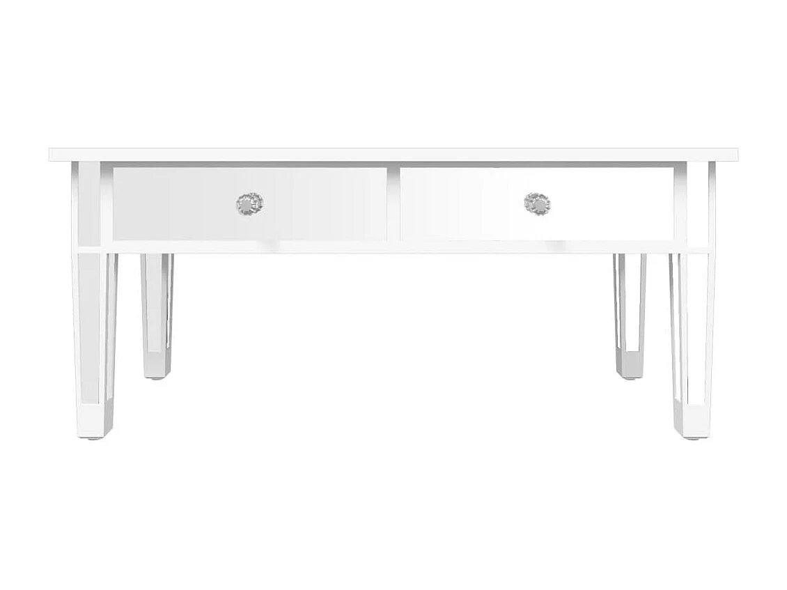 Table basse à miroir 106x45x45 cm Bois d'ingénierie et verre