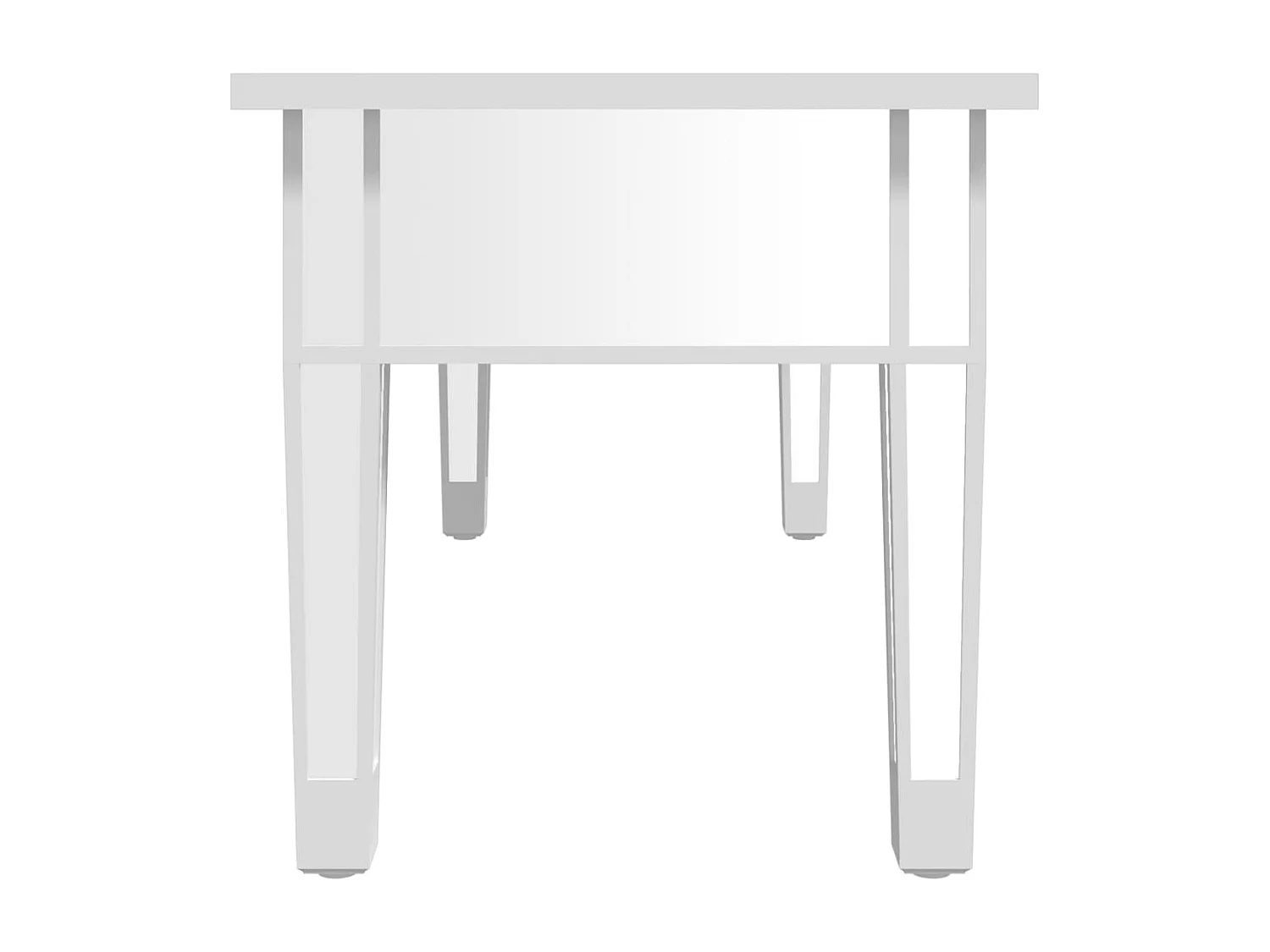 Table basse à miroir 106x45x45 cm Bois d'ingénierie et verre