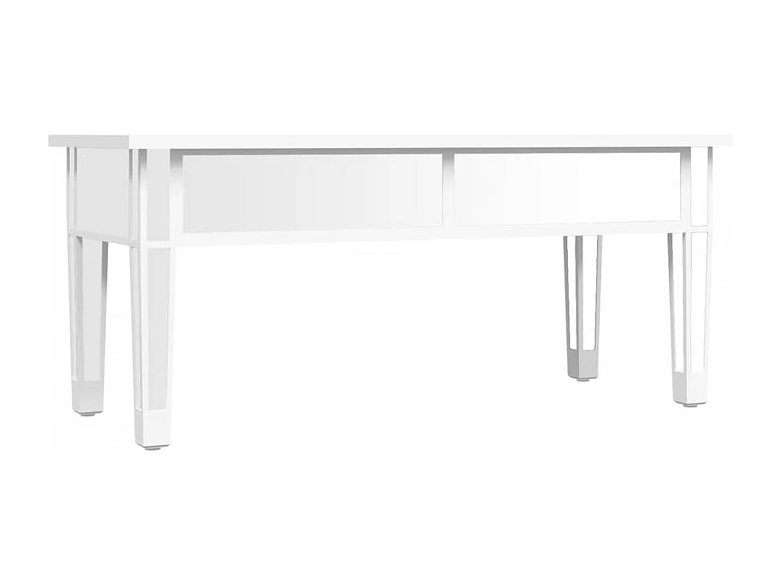Table basse à miroir 106x45x45 cm Bois d'ingénierie et verre