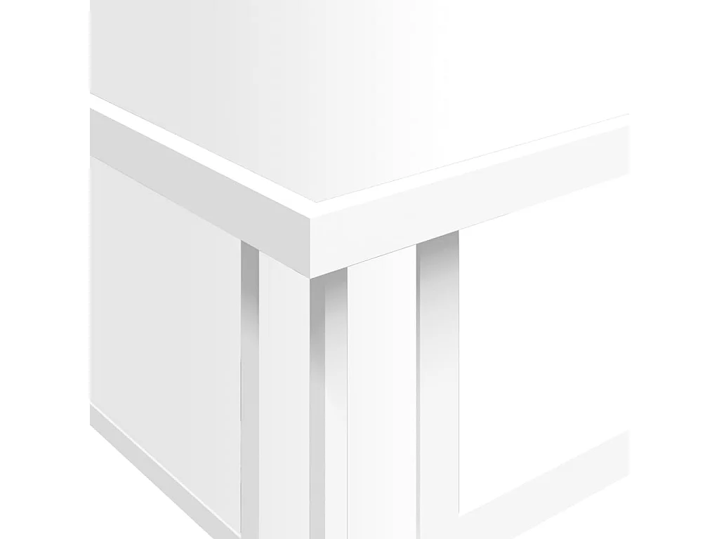 Table basse à miroir 106x45x45 cm Bois d'ingénierie et verre