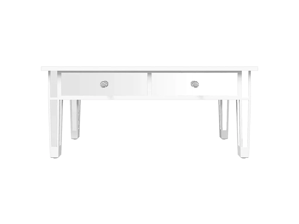 Table basse à miroir 106x45x45 cm Bois d'ingénierie et verre