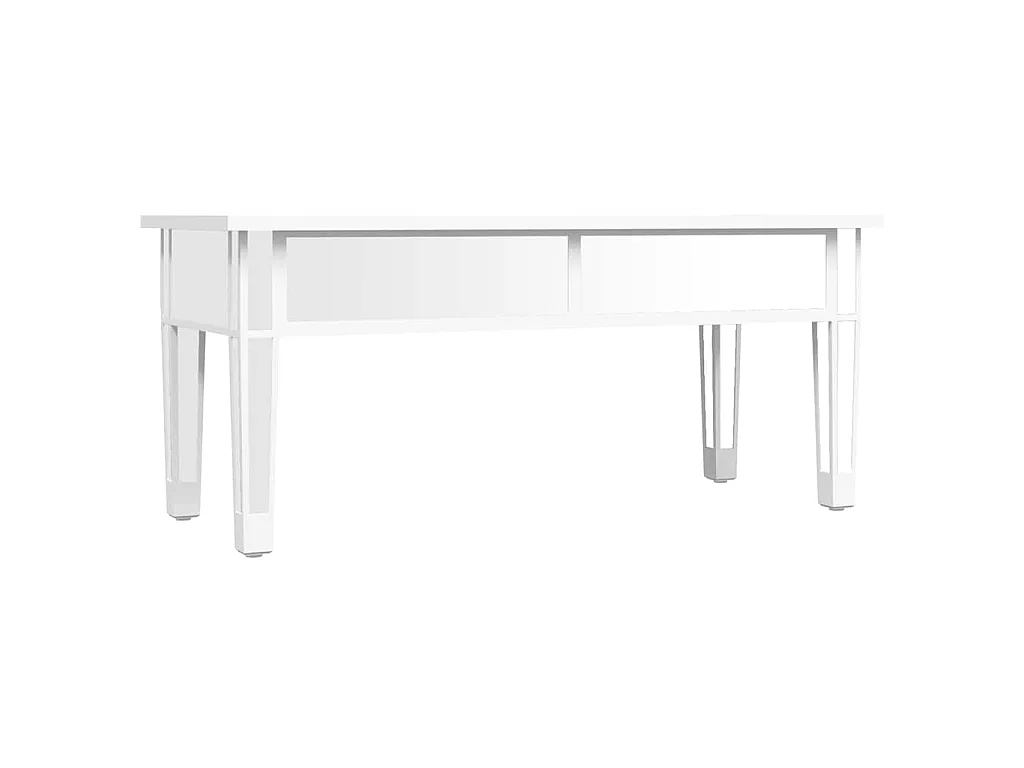Table basse à miroir 106x45x45 cm Bois d'ingénierie et verre