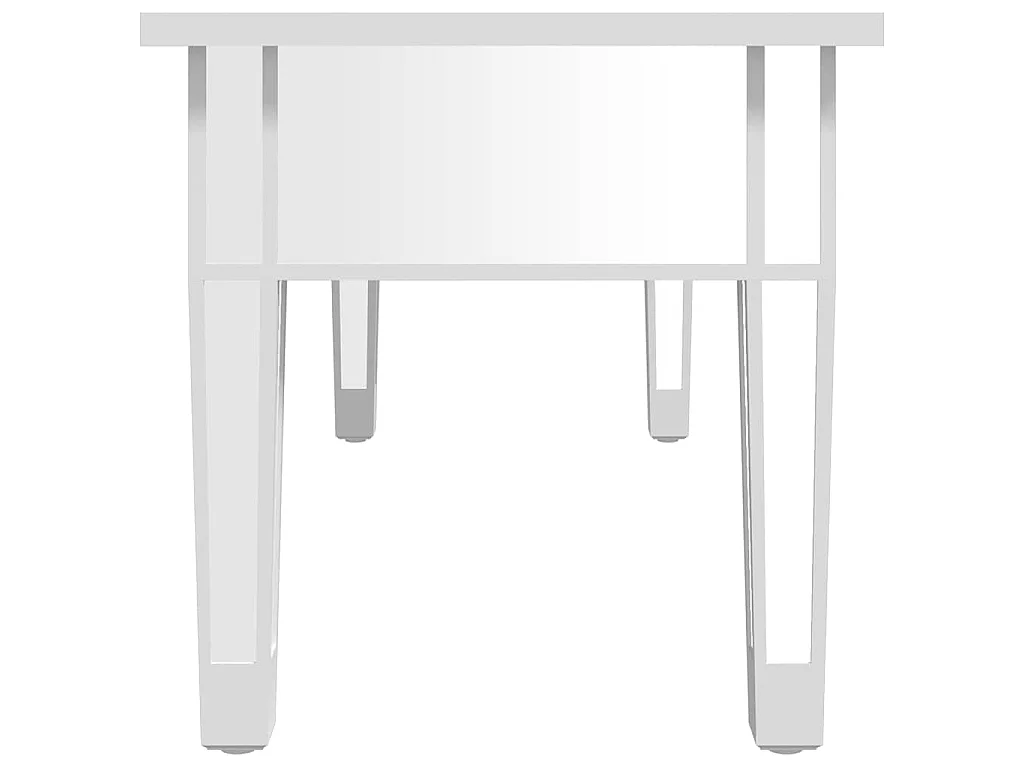 Table basse à miroir 106x45x45 cm Bois d'ingénierie et verre