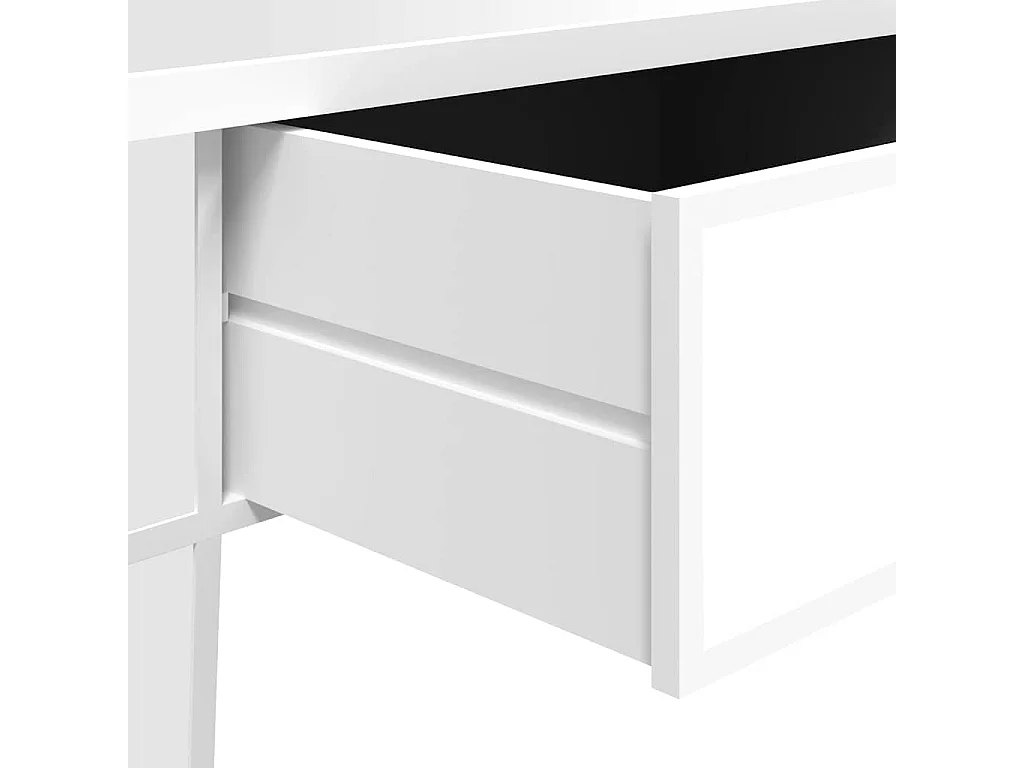 Table basse à miroir 106x45x45 cm Bois d'ingénierie et verre