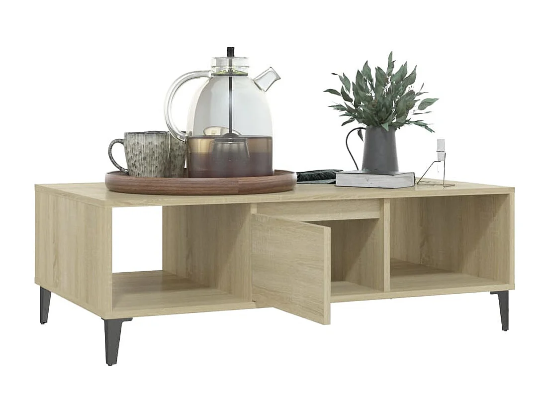 Salontafel 103,5x60x35 cm bewerkt hout sonoma eikenkleurig