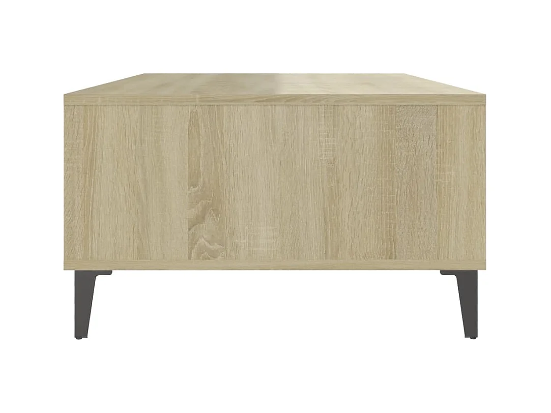 Mesa de centro madera contrachapada color roble 103,5x60x35 cm