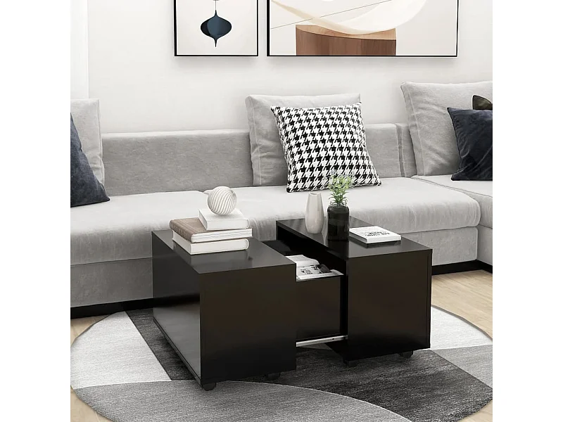 Couchtisch Schwarz 60x60x38 cm Holzwerkstoff