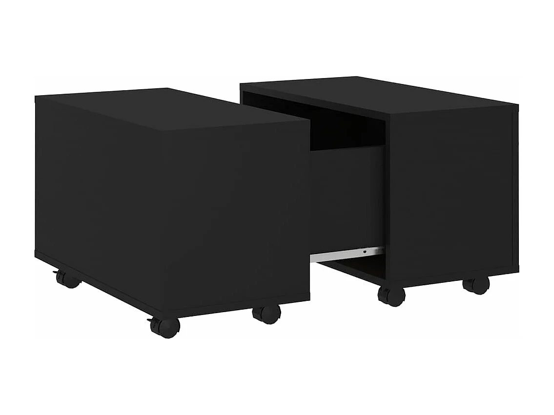 Table basse noir 60x60x38 cm bois d'ingénierie