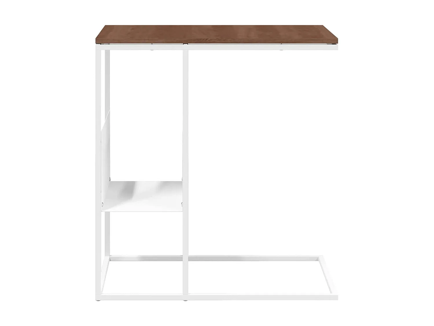 Bijzettafel 55x36x59,5 cm bewerkt hout wit