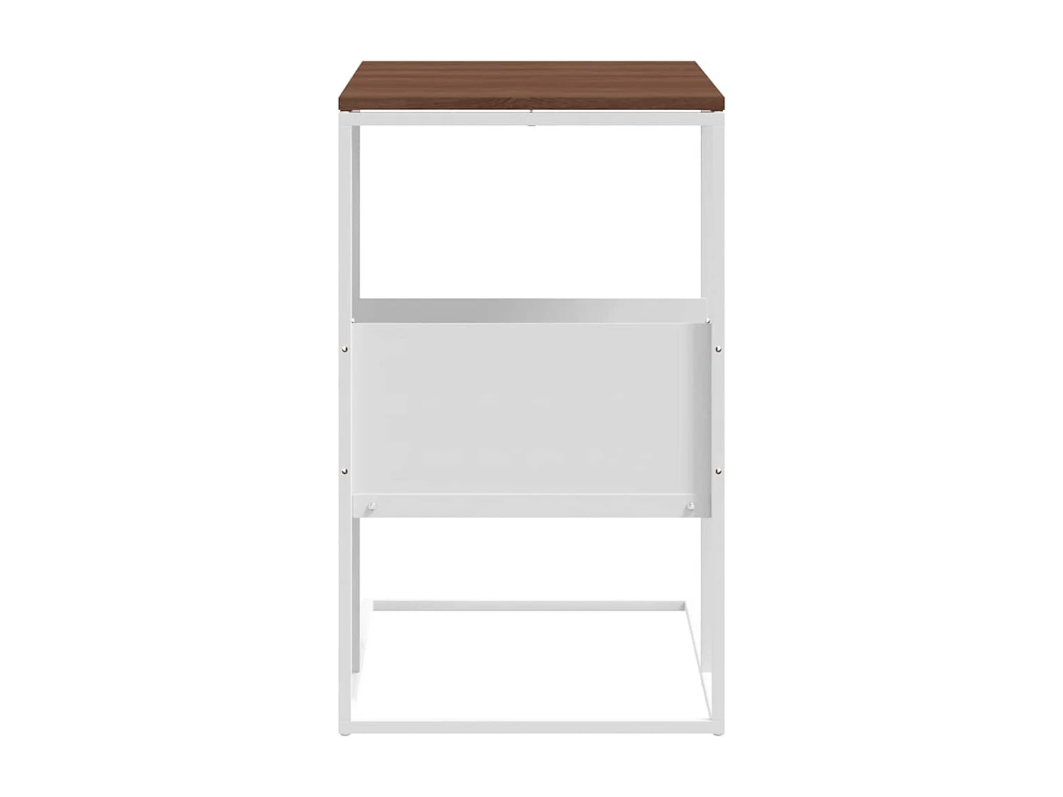 Bijzettafel 55x36x59,5 cm bewerkt hout wit