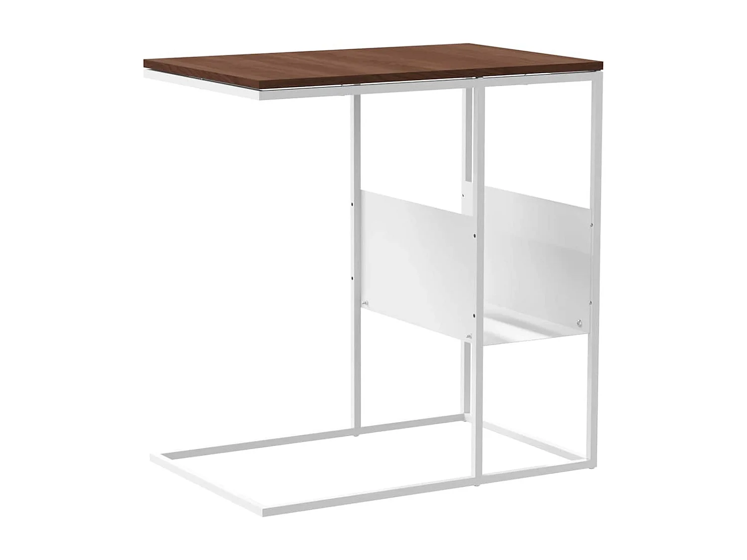 Bijzettafel 55x36x59,5 cm bewerkt hout wit