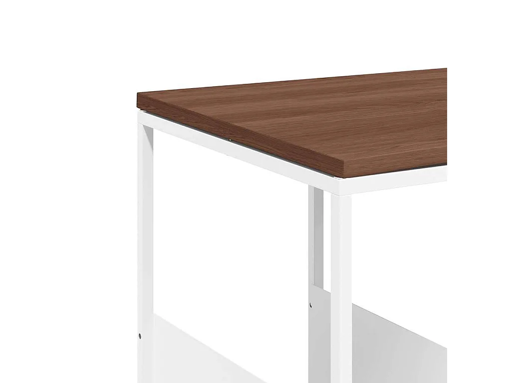 Bijzettafel 55x36x59,5 cm bewerkt hout wit