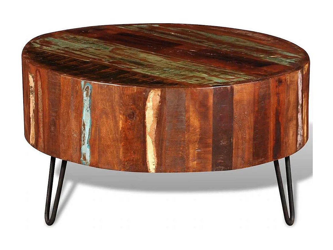 Couchtisch Altholz Massiv Rund