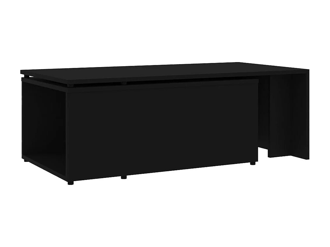 Salontafel 150x50x35 cm bewerkt hout zwart