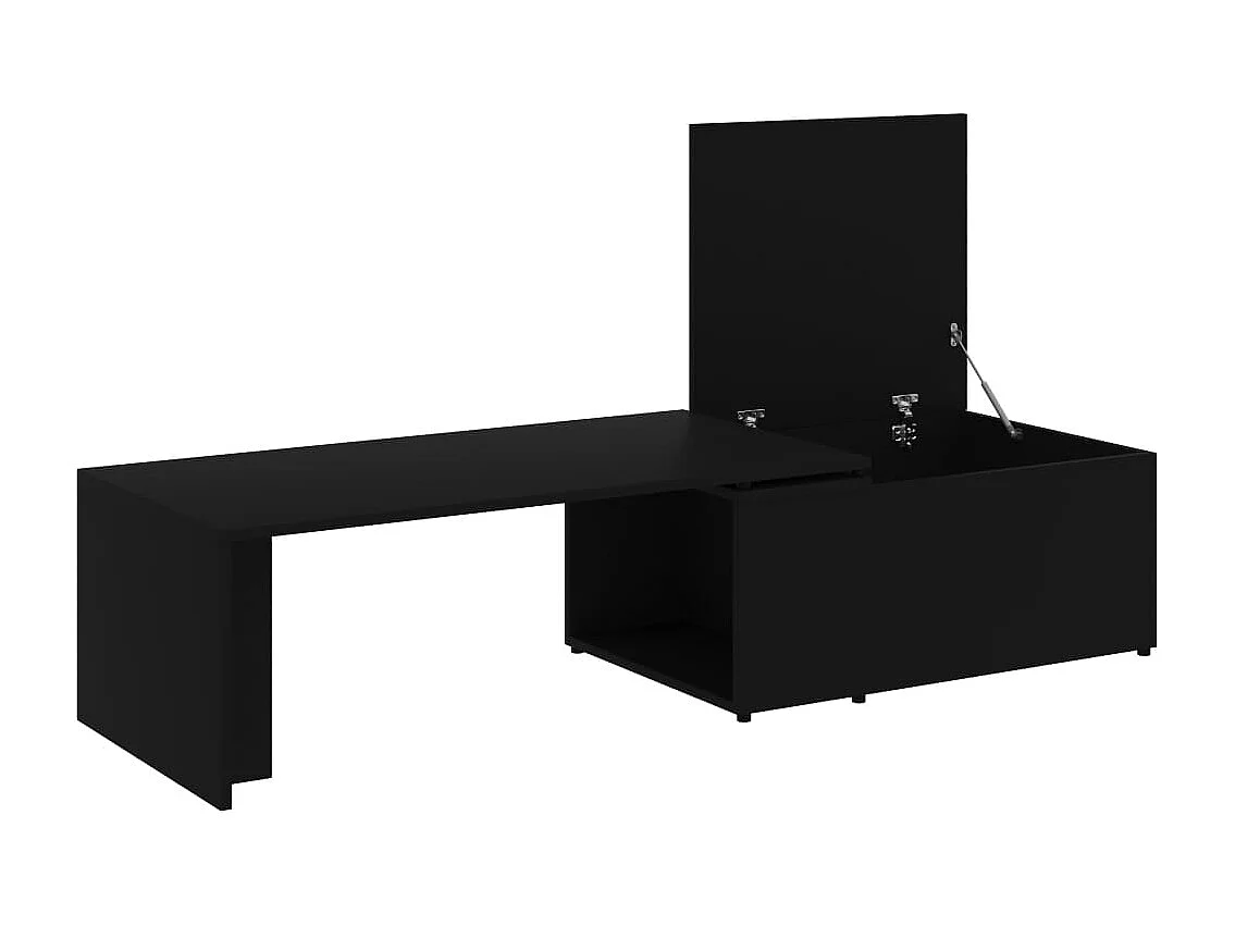 Table basse Noir 150x50x35 cm Bois d'ingénierie