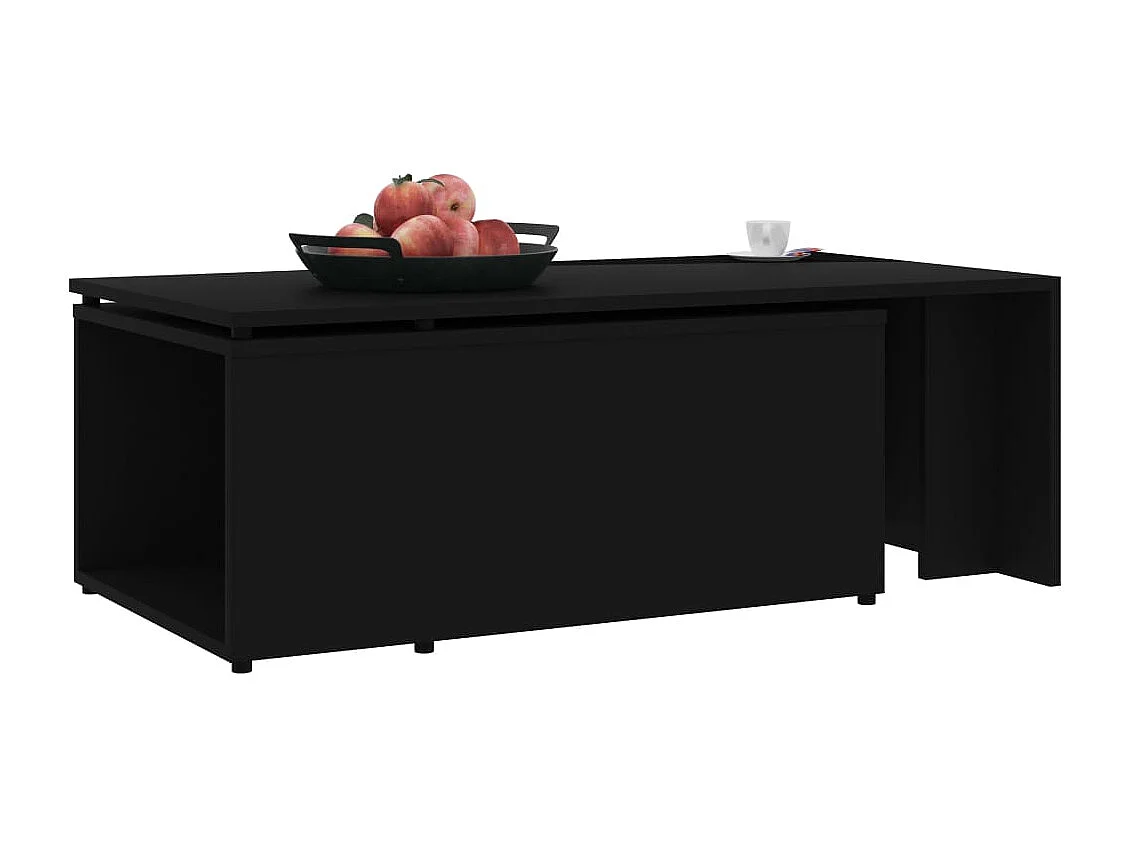 Table basse Noir 150x50x35 cm Bois d'ingénierie